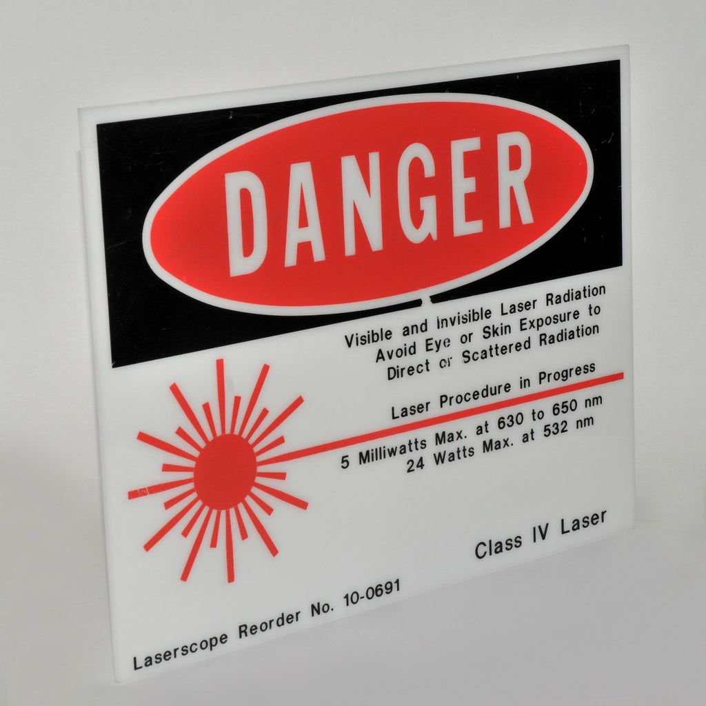 DANGER Plastic Warning Sign CLASS IV "Laser Radiation in Progress" 10-0691