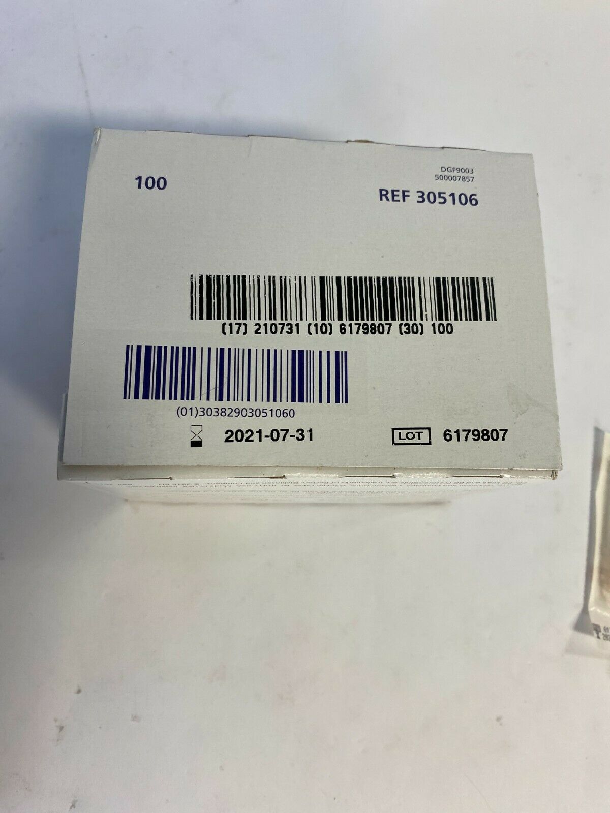 DB Precision Glide Needle Sterile Single Use Qty: 100 30G X 1/2 (0.3mm x 13mm)
