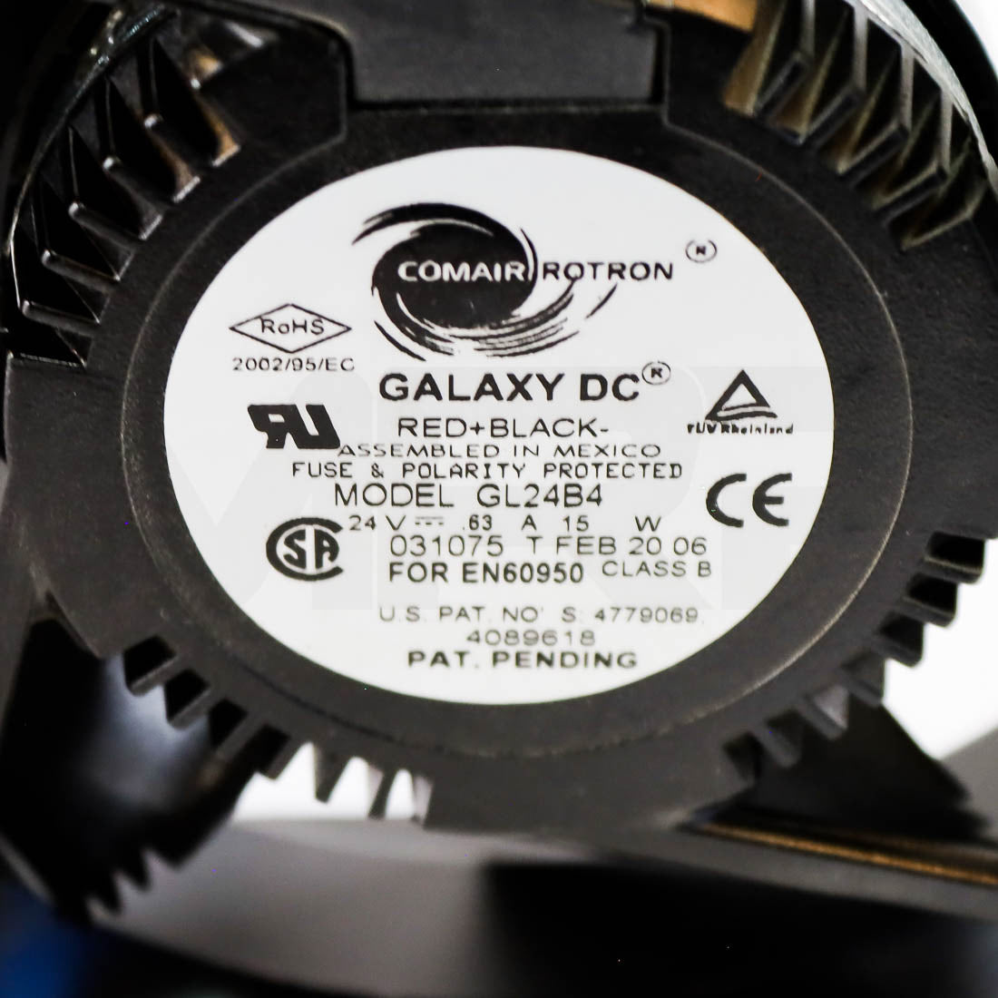 Candela VBeam Perfecta DC Internal Cooling Fan Label