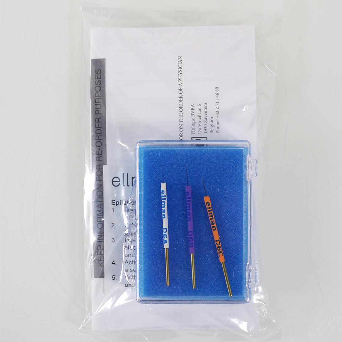 Cynosure Ellman D7 Insulated Needle Electrode Set D6C D6B D6A 3-PACK