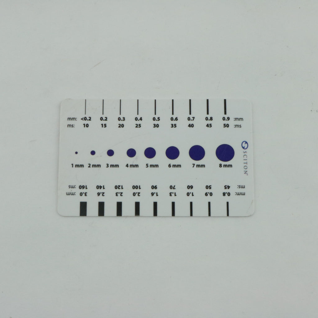 Sciton BBL 2600-009-84 IPL Treatment Lesion Gauge Measuring Card