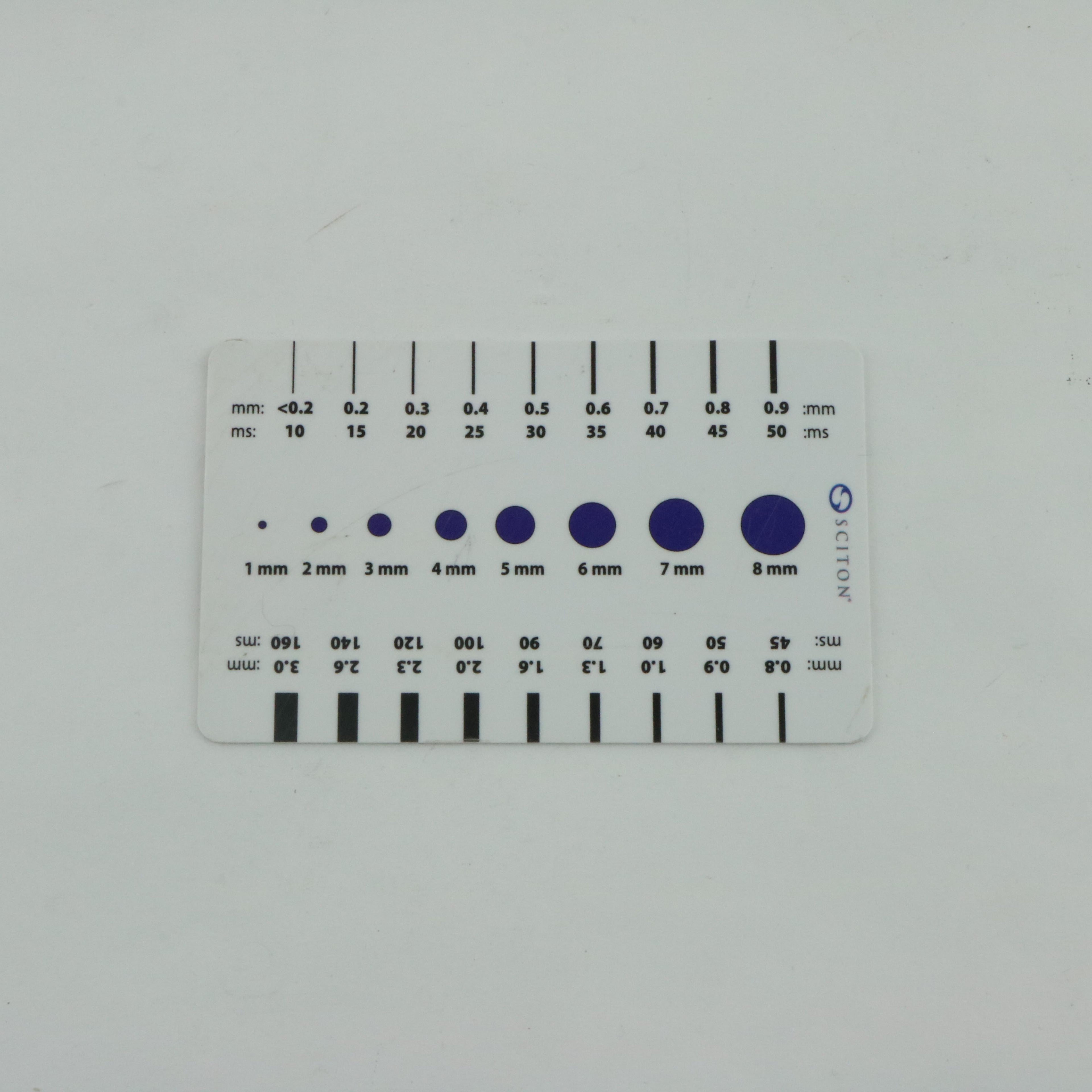 Sciton BBL 2600-009-84 IPL Treatment Lesion Gauge Measuring Card