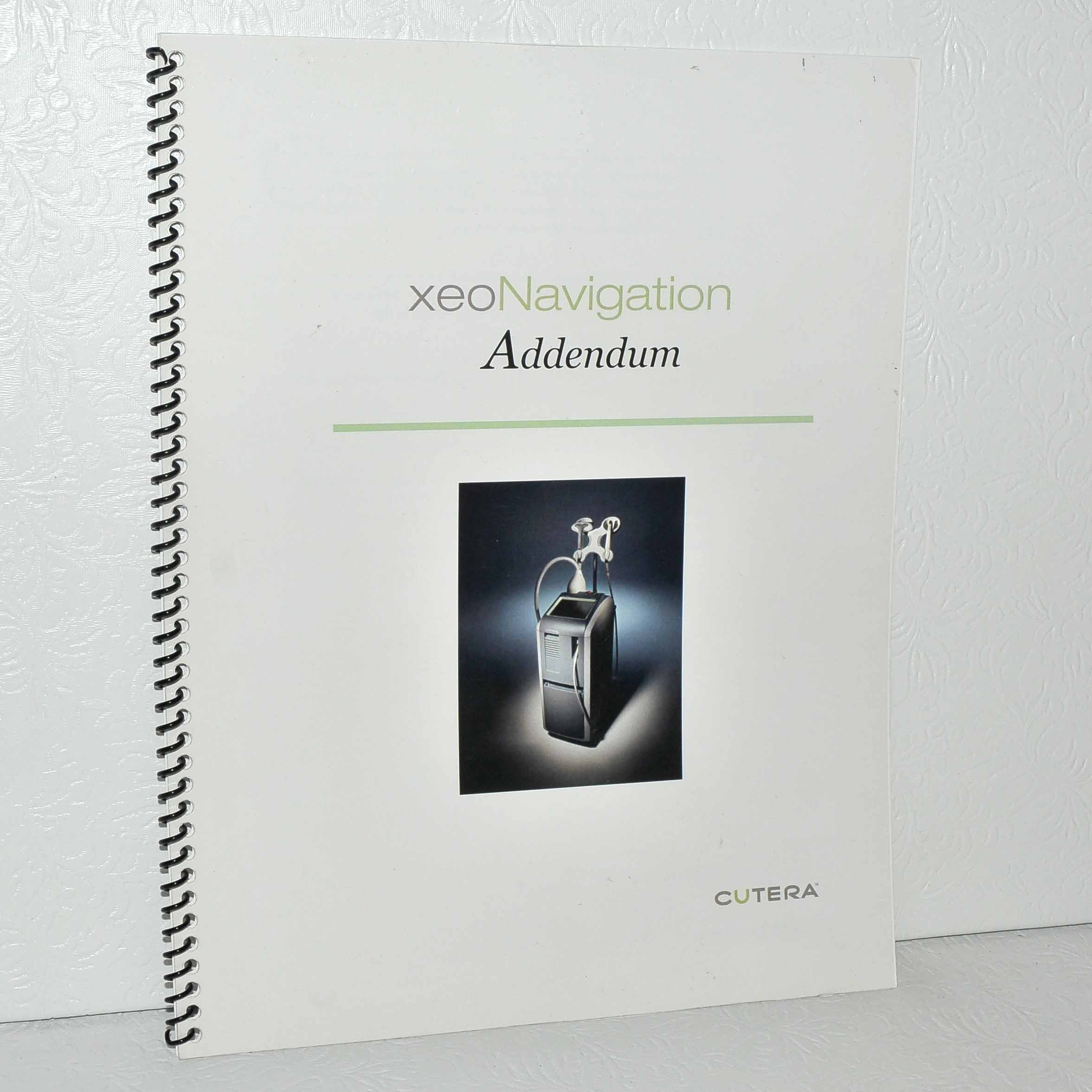 Cutera Laser Xeo Navigation Addendum Installation User Operation Handpiece Mode