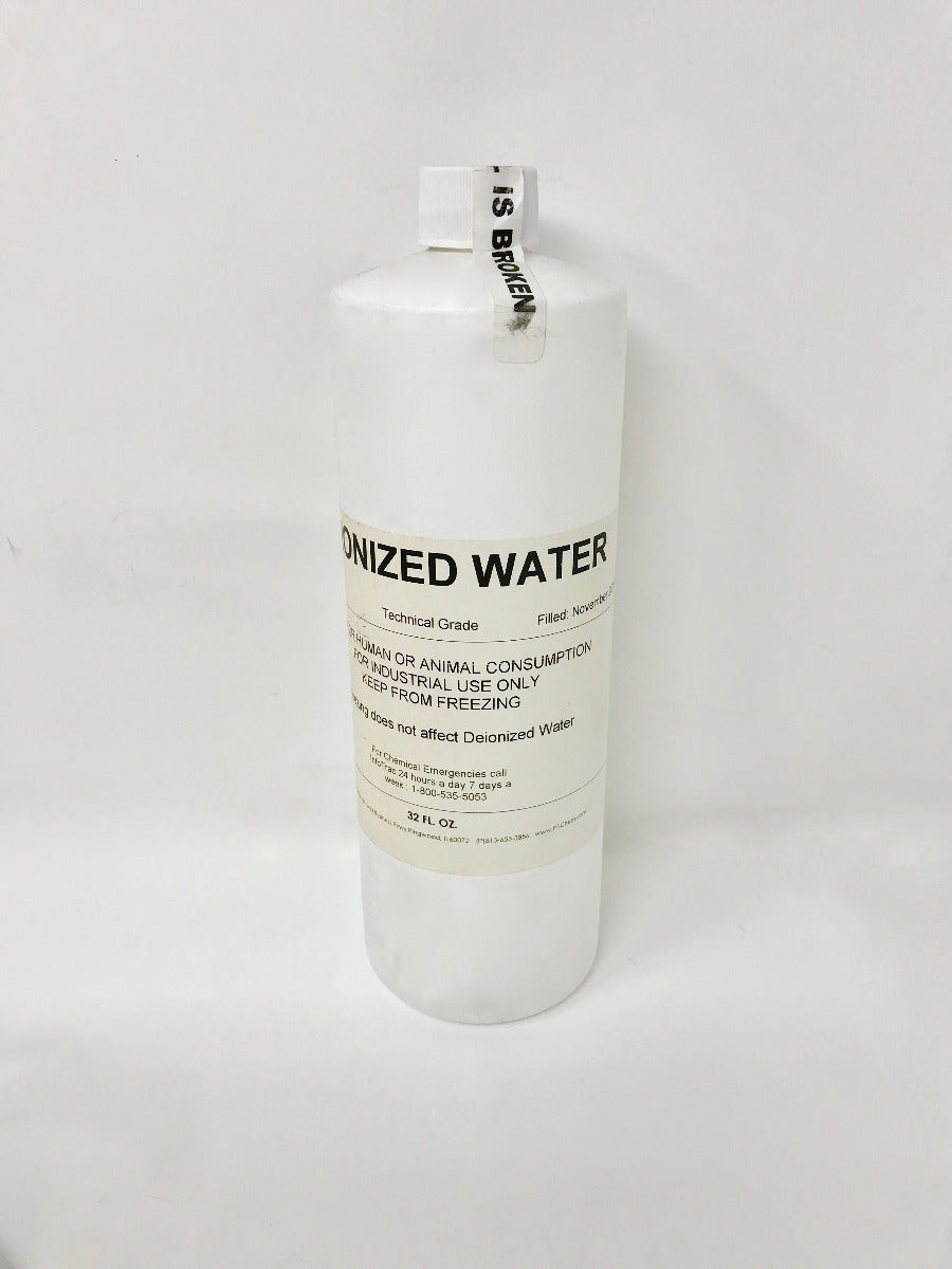 Deionized Water Technical Grade Two 32 oz NEW Unopened De Ionized Bottle