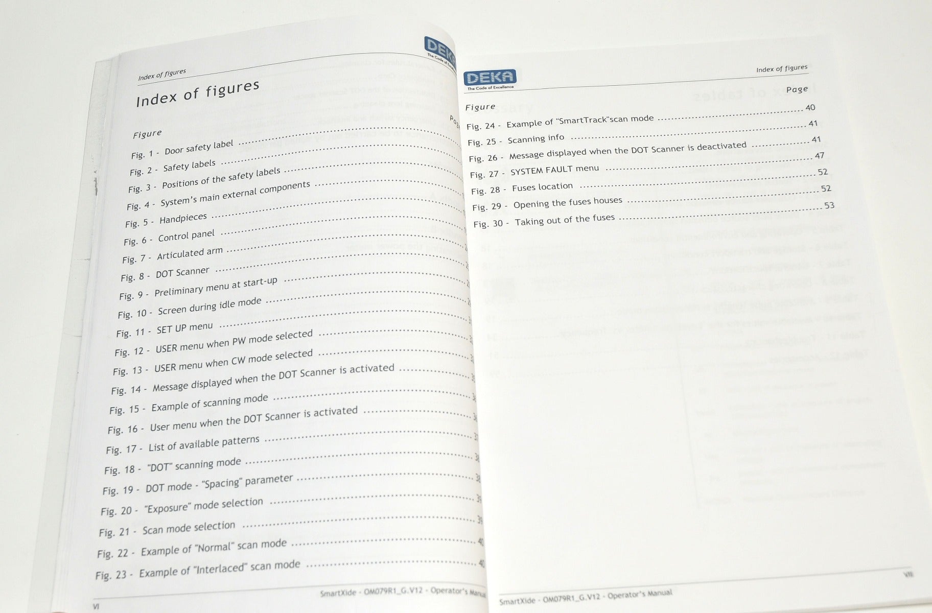 DEKA 2011 SmartXide Co2 Laser System OPERATOR'S MANUAL * Smart Xide UX1B0802R
