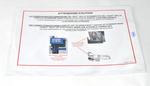 DEKA Laser Caution WARN-049-C Scanner Box Head Cable Warning Sheet