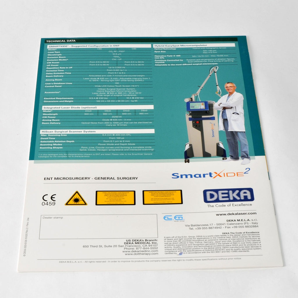 DEKA SMARTXIDE2 General Surgery ENT Laser Microsurgery Brochure SmartXide 2