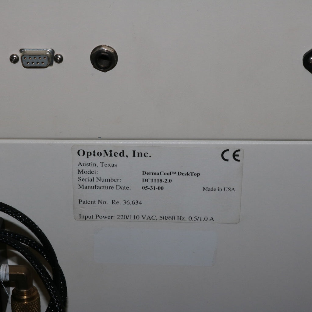 2000 OptoMed DermaCool Desktop Cryogen Laser Spot Cooling Chiller SOLD AS IS