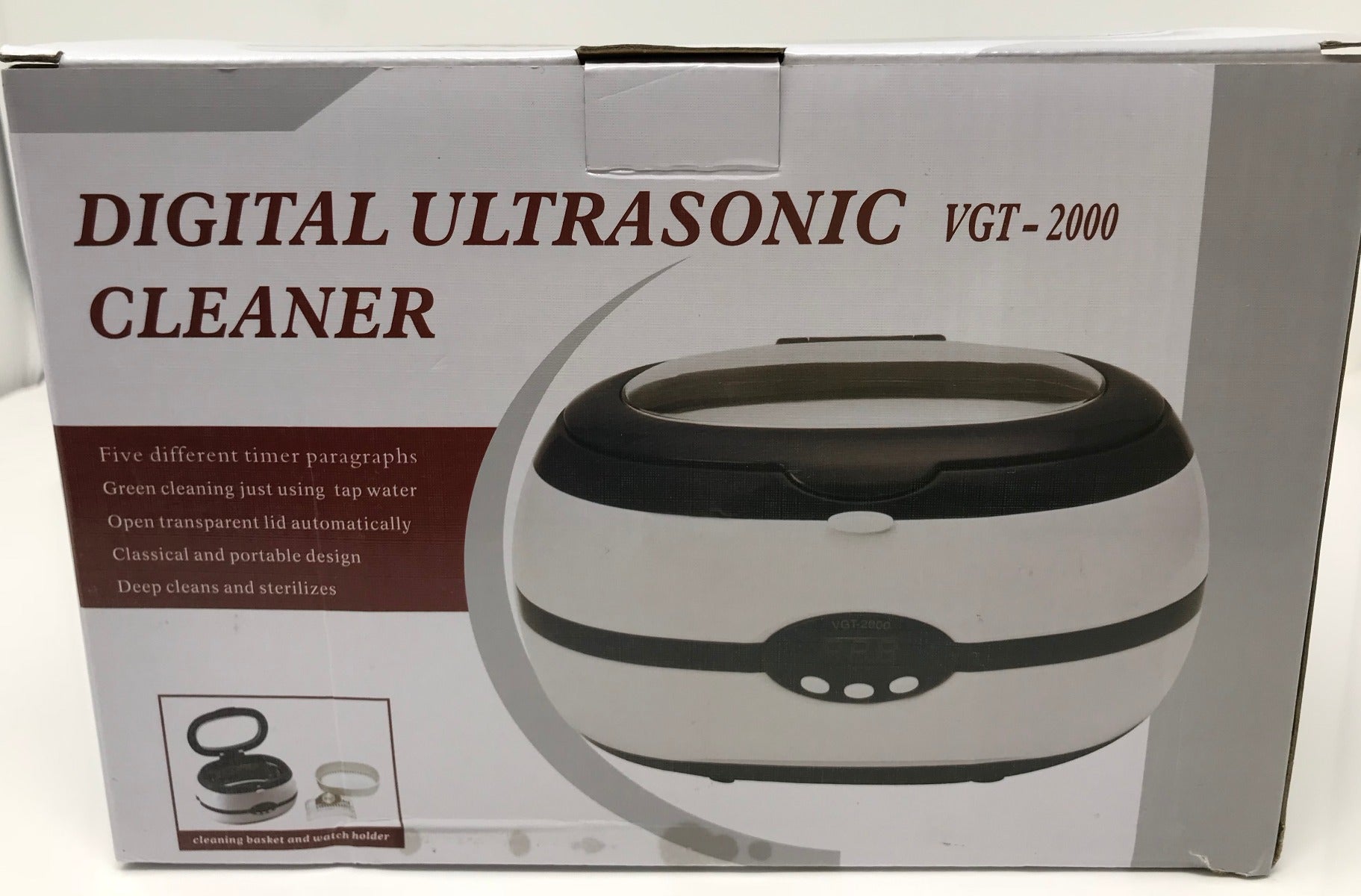 Digital Ultrasonic Cleaner VGT-2000 New in box with manual