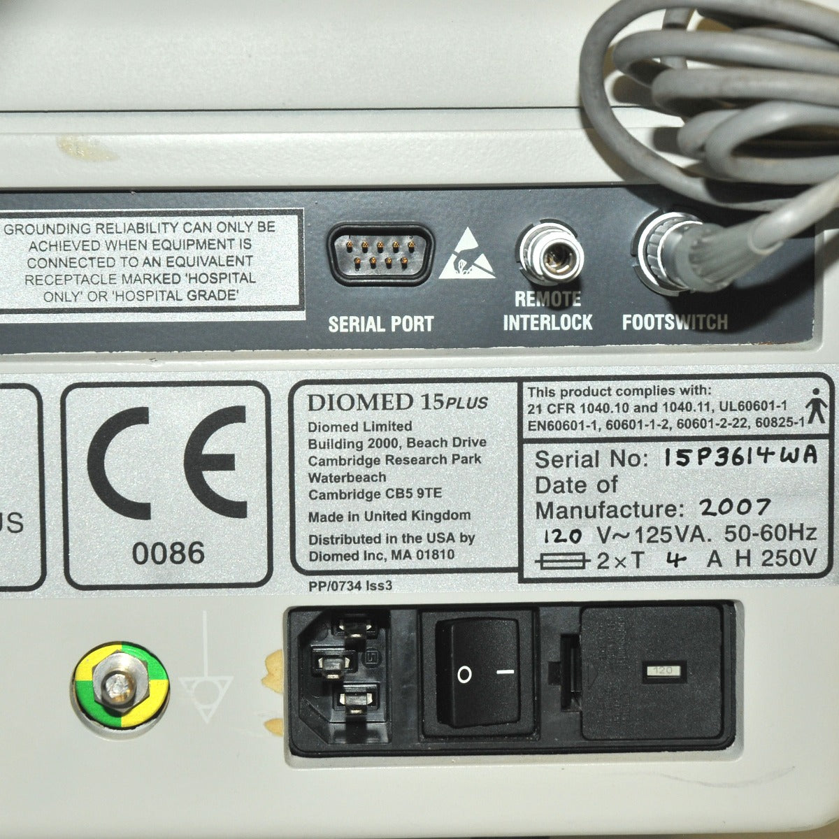 Diomed 15 Plus Diode Surgical Laser 15w AngioDynamics 810 nm ELVT Vascular 2007