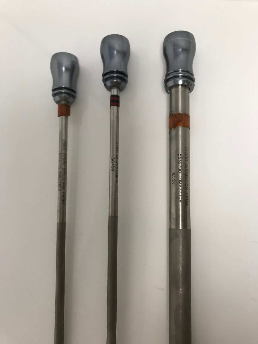 Doval Hydro-Dissection Probe Set of 3 Hydro Dissection Surgical Instruments