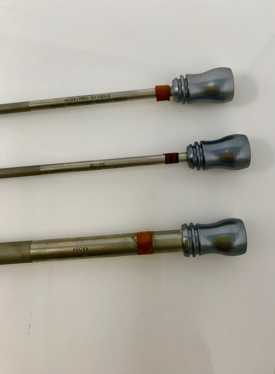 Doval Hydro-Dissection Probe Set of 3 Hydro Dissection Surgical Instruments