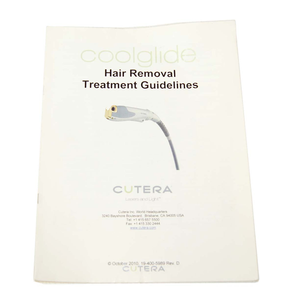Cutera Coolglide Hair Removal Treatment Guidelines October 2010 19-400-5989 RevD