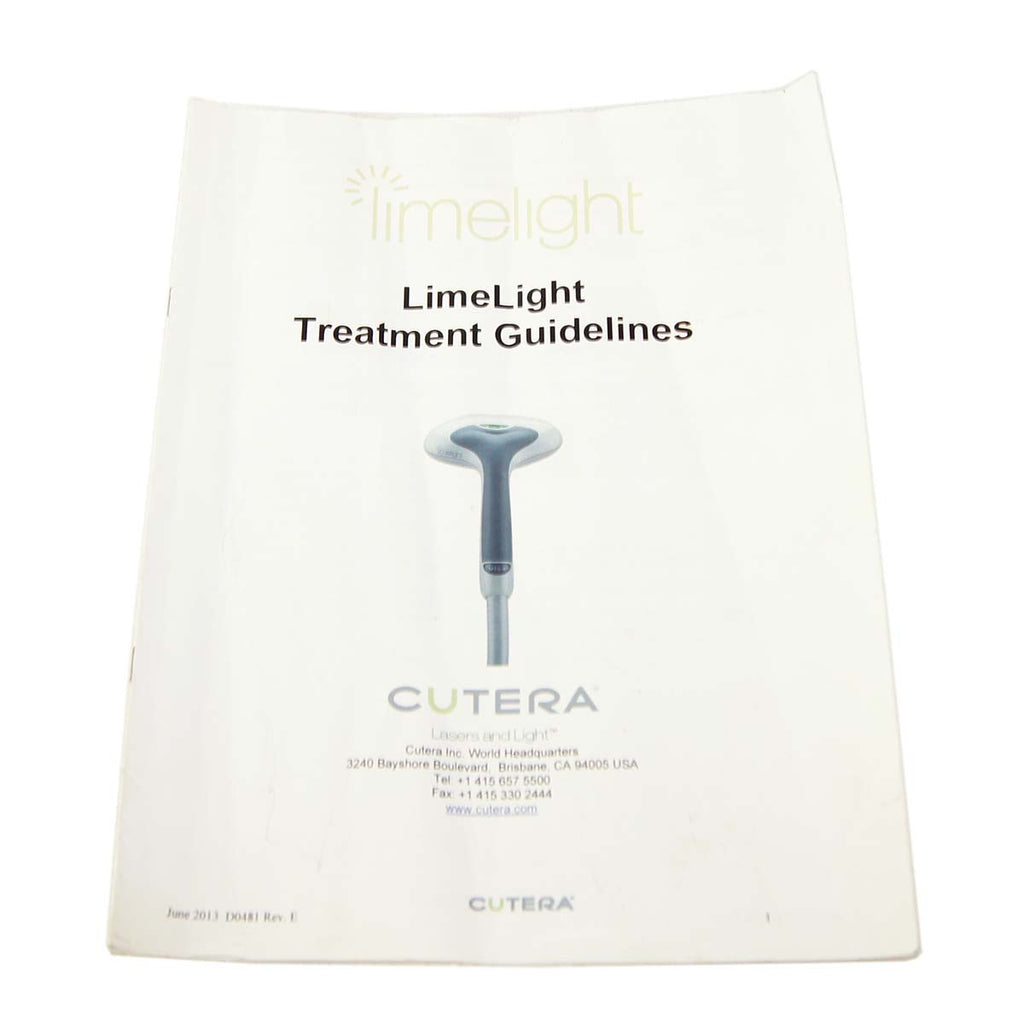 Cutera LimeLight Treatment Guidelines Rev. E June 2013 D0481