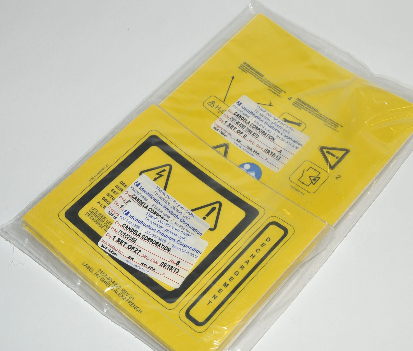 Candela Laser Label Sheet Assembly Alex2 Alex 2 LOTS Multiple Languages New 36Pc
