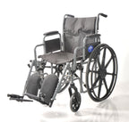 Medline Wheelchair 18" Wide Seat Arm Pad Adjustable Foot Mag Wheel Chair Black