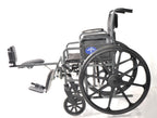 Medline Wheelchair 18" Wide Seat Arm Pad Adjustable Foot Mag Wheel Chair Black