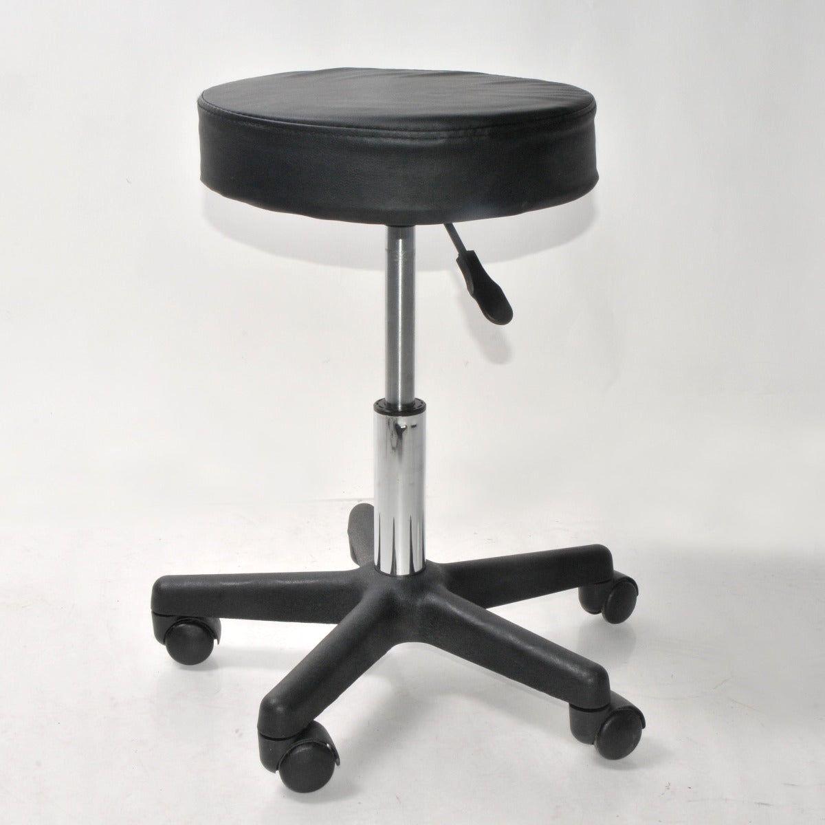 Black Padded Rolling 5 Wheel Exam Chair Clinic Aesthecian Office Home Shop