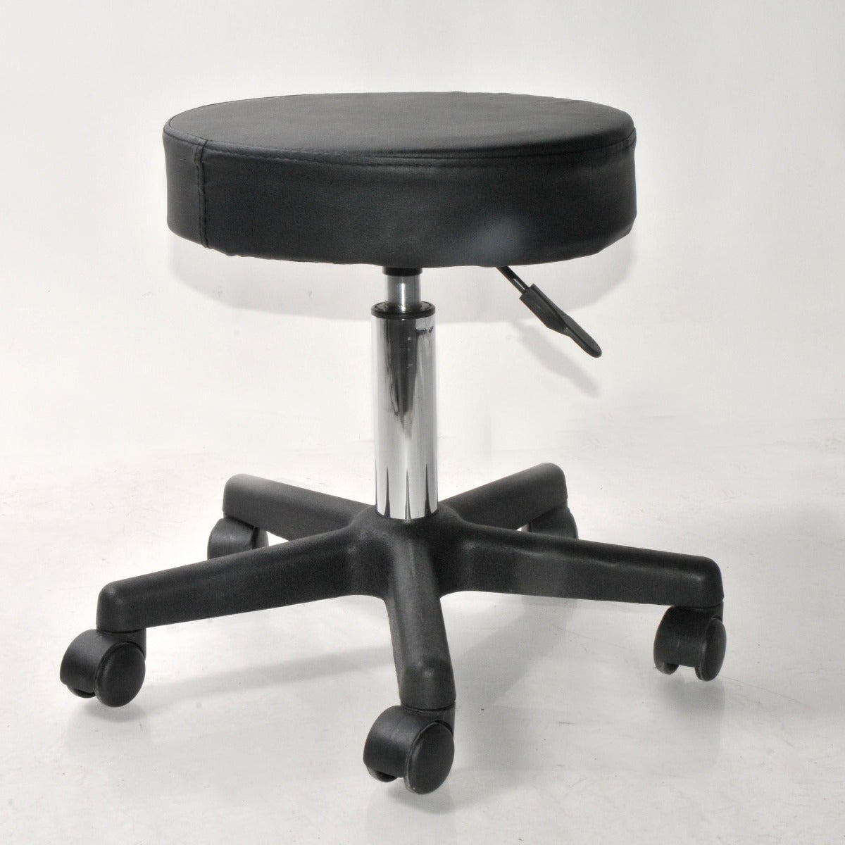 Black Padded Rolling 5 Wheel Exam Chair Clinic Aesthecian Office Home Shop