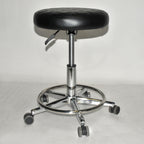 Black Padded Rolling 5 Wheel Exam Chair Clinic Patterned Office Home Shop