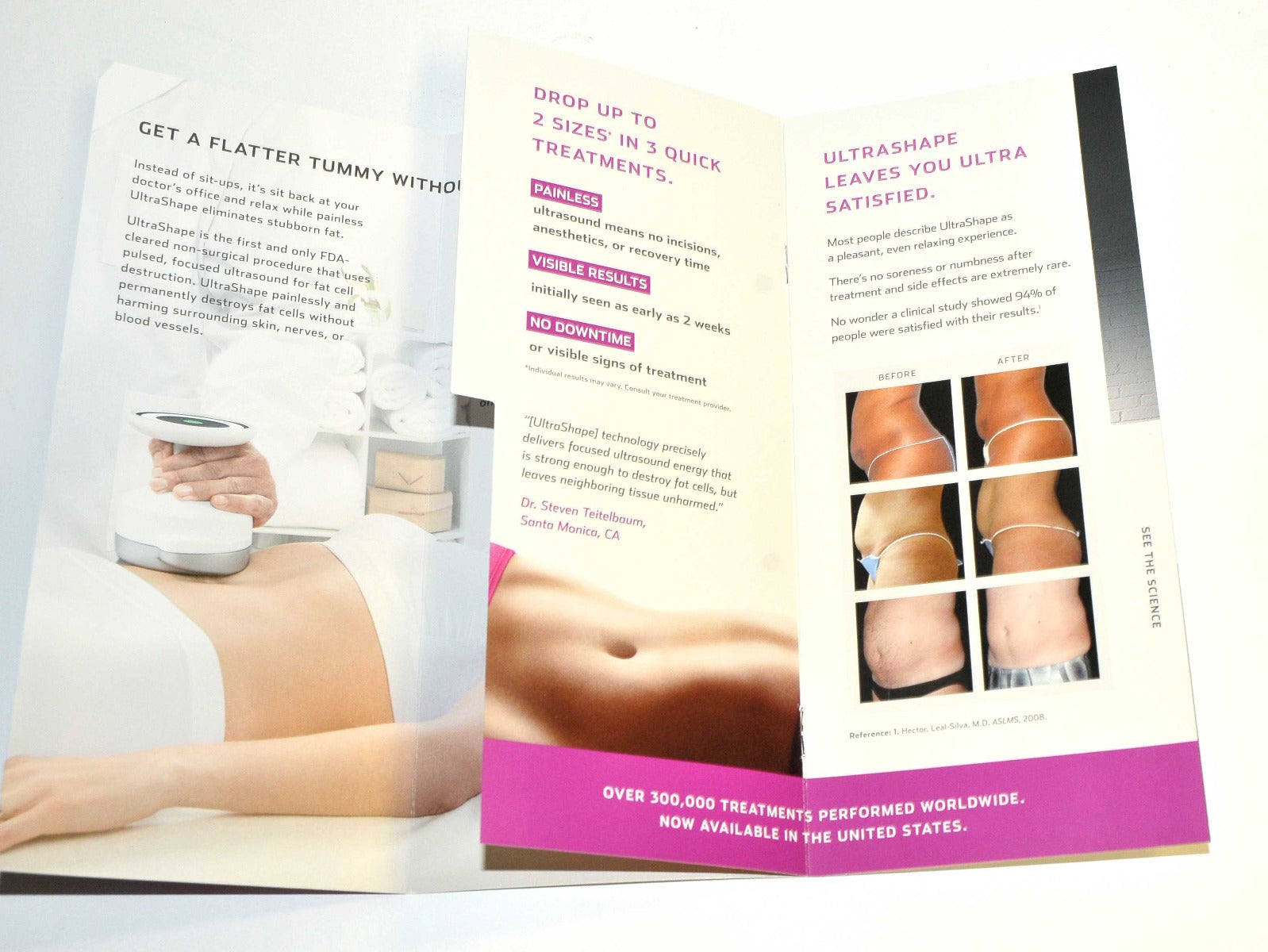 Syneron Candela UltraShape Body Contouring Patient Marketing Office Brochure x15
