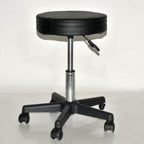 Black Padded Rolling 5 Wheel Stool Chair Exam Clinic Home Shop PARTS AS IS
