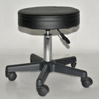 Black Padded Rolling 5 Wheel Stool Chair Exam Clinic Home Shop PARTS AS IS