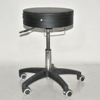 Master Massage Rolling 5 Wheel Exam Black Padded Chair Clinic Office Shop WORN