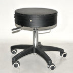 Master Massage Rolling 5 Wheel Exam Black Padded Chair Clinic Office Shop WORN