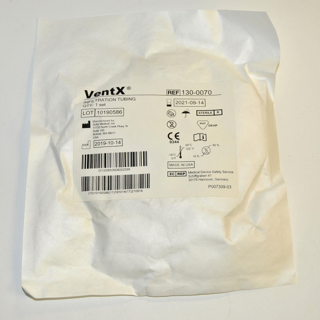 Solta Medical VentX Infiltration Tubing Clear 130-0070 Vaser Vent X Tube Exp 21