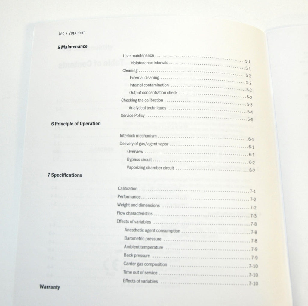 GE Healthcare Tec 7 Vaporizer User Reference Manual Sevoflurane Anesthesia Guide