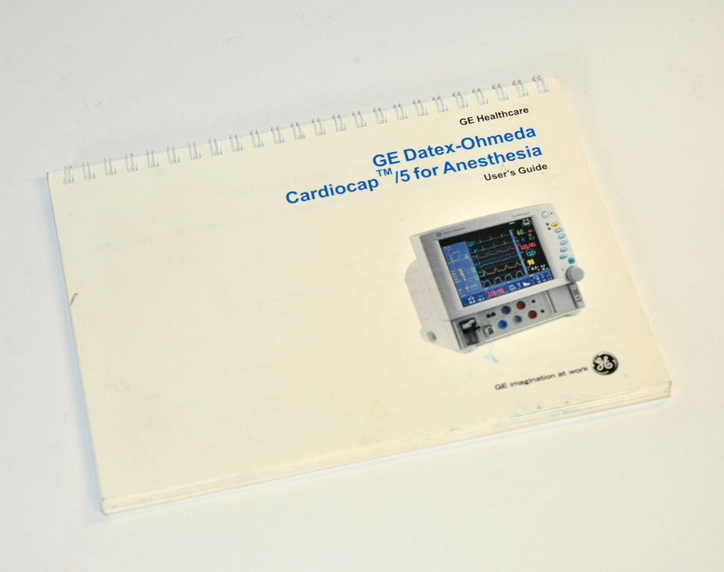 GE Healthcare Datex-Ohmeda Cardiocap 5 Anesthesia User's Guide Reference 60 Pgs