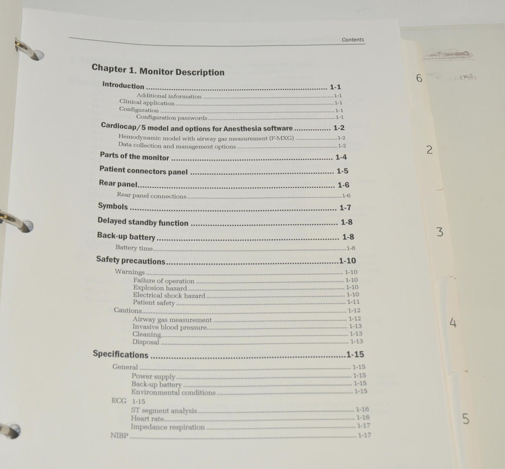 GE Healthcare Datex-Ohmeda Cardiocap 5 Anesthesia User Reference Manual Guide