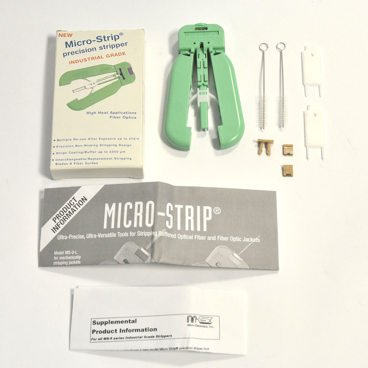 Micro-Strip Precision Fiber Stripper Optic Industrial Grade Green MS-2-L Nice