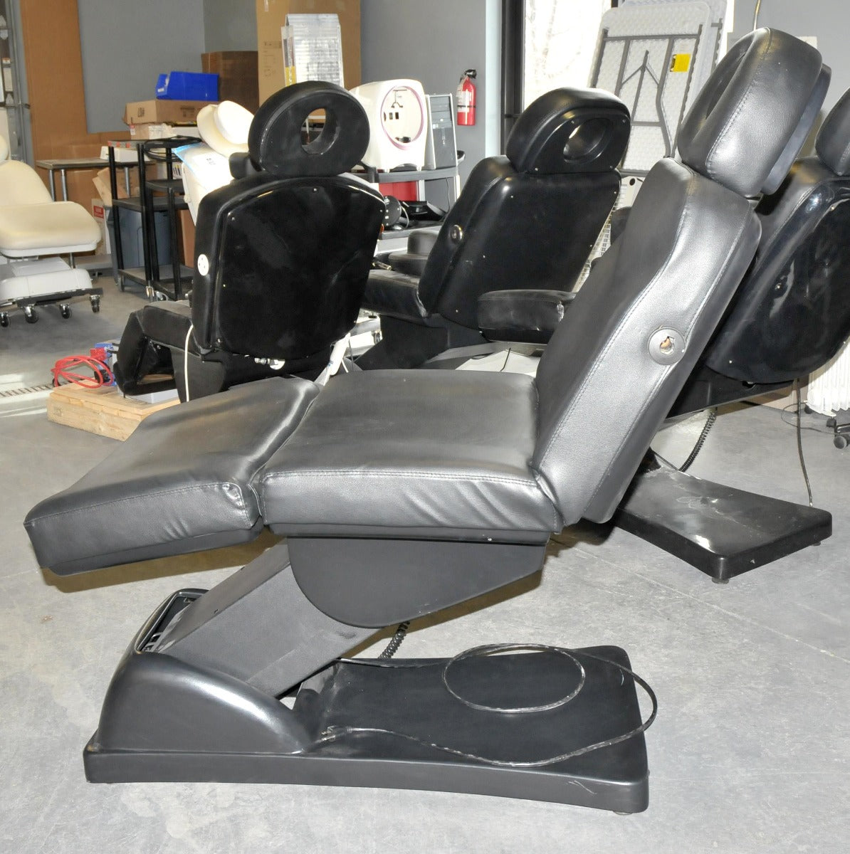 Adjustable Electric Power Spa Facial Chair Table Black Bed Therapy Medical Seat