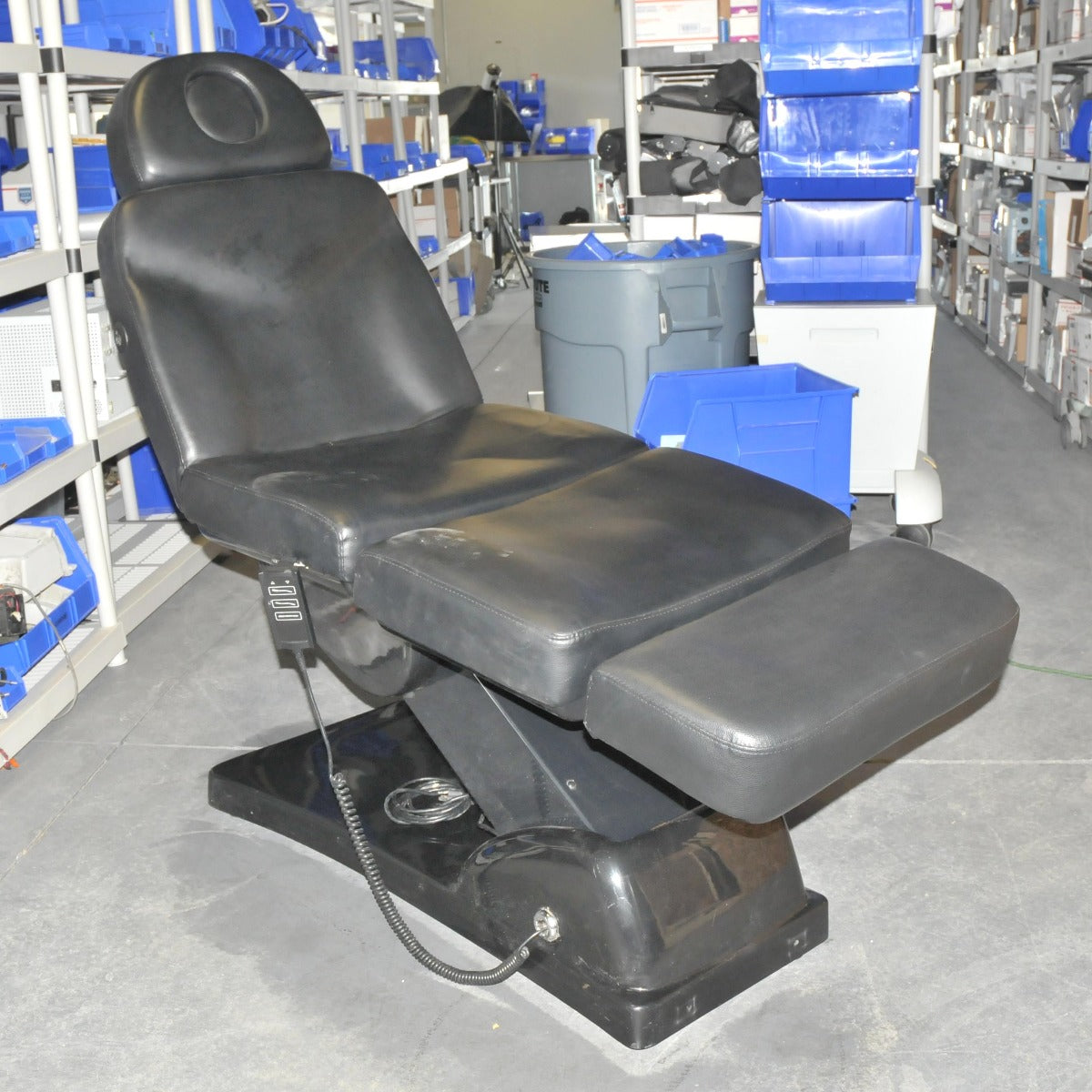 Adjustable Electric Power Spa Facial Black Bed Table Chair Therapy Clinic Seat