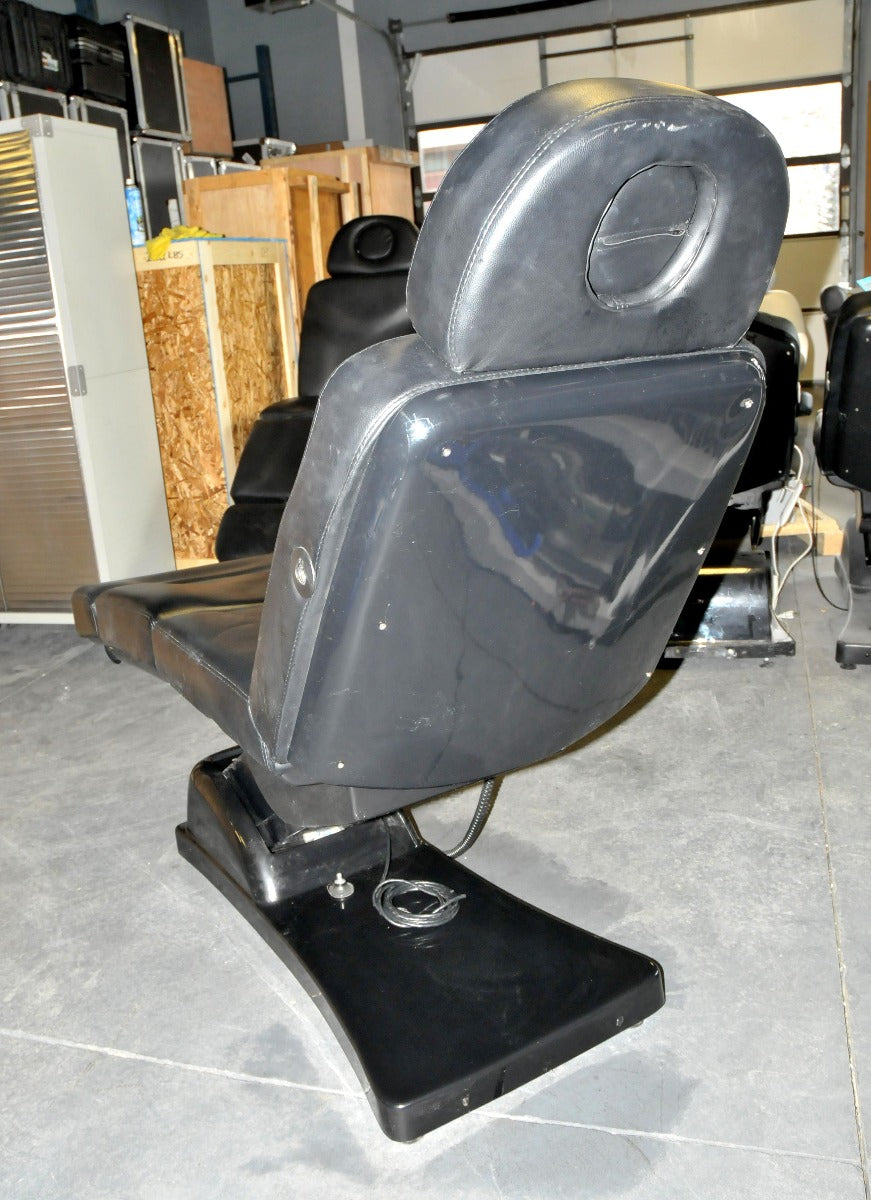 Adjustable Electric Power Spa Facial Black Bed Table Chair Therapy Clinic Seat