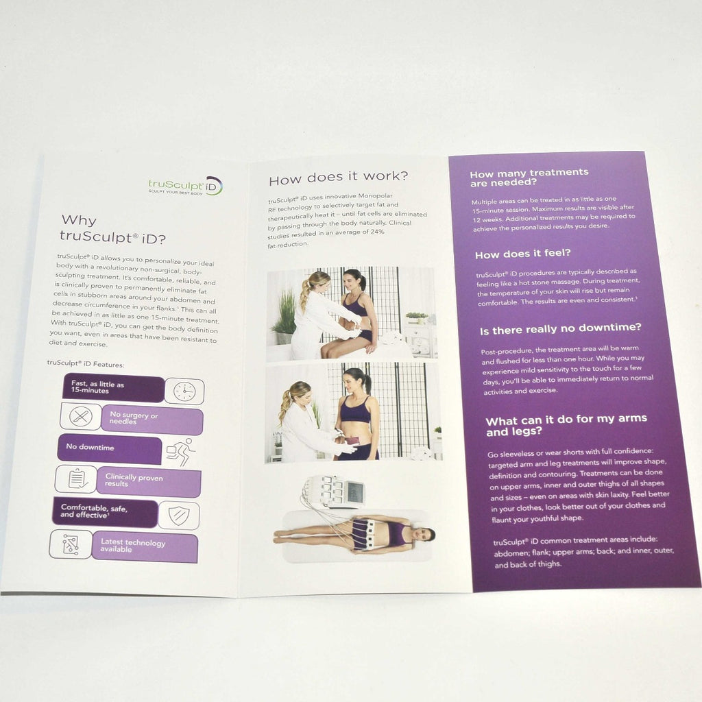 Cutera truSculpt iD Bodysculpting Patient Brochure Marketing Body Sculpt x25Pcs