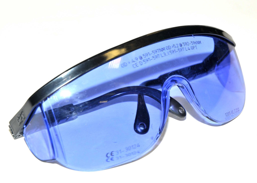 Glendale Laser Operator Eyewear Safety Glasses 592-596nm Blue Tint 31-30124 GPT