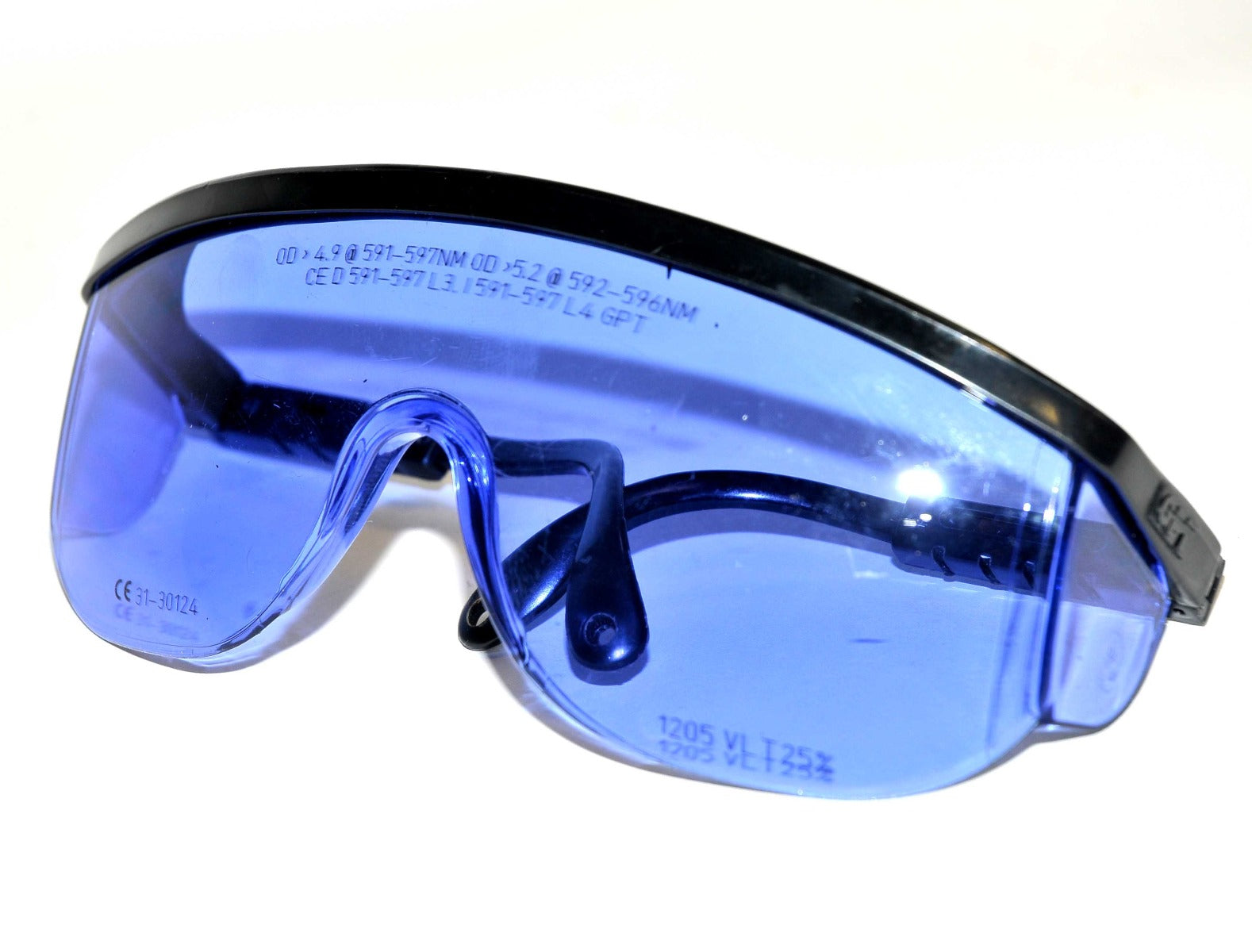 Glendale Laser Operator Eyewear Safety Glasses 592-596nm Blue Tint 31-30124 GPT