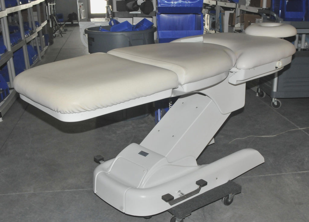 Alva White Adjustable Electric Power Spa Facial Chair Table Bed Massage Clinic