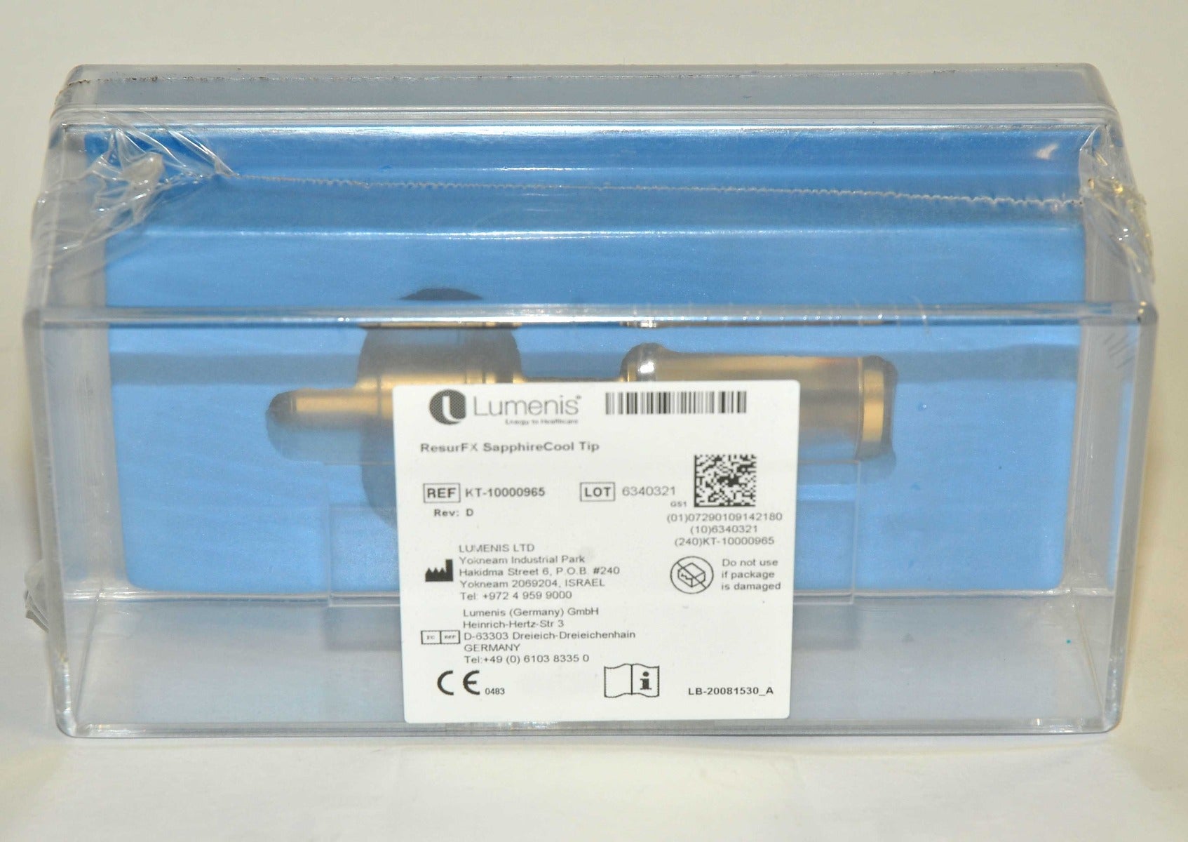 Lumenis Lume One ResurFX SapphireCool Tip KT-10000965 Sapphire Cool Lume1 1 NEW