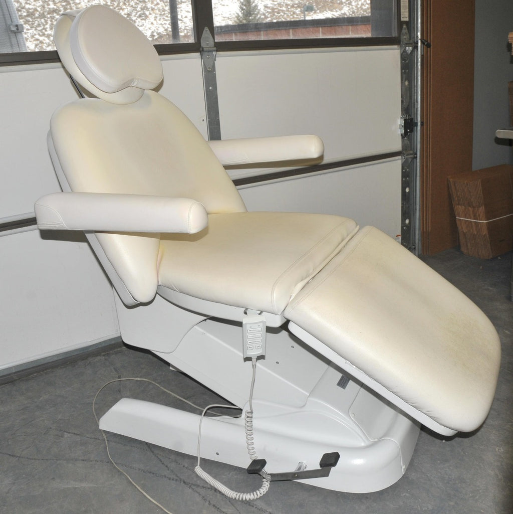 White Adjustable Electric Power Spa Facial Beauty Chair Table Bed Massage Seat
