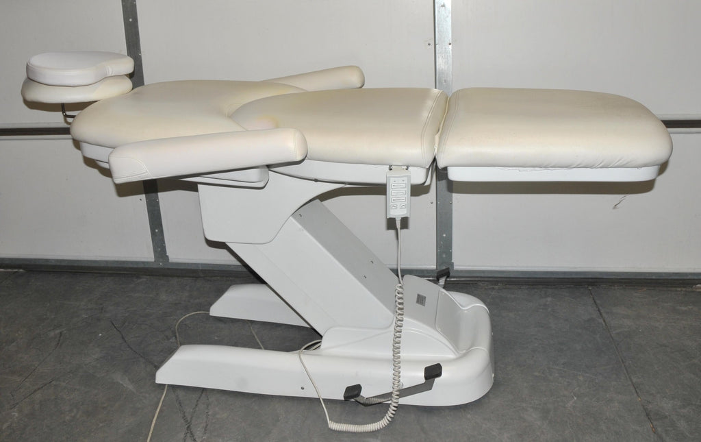 White Adjustable Electric Power Spa Facial Beauty Chair Table Bed Massage Seat