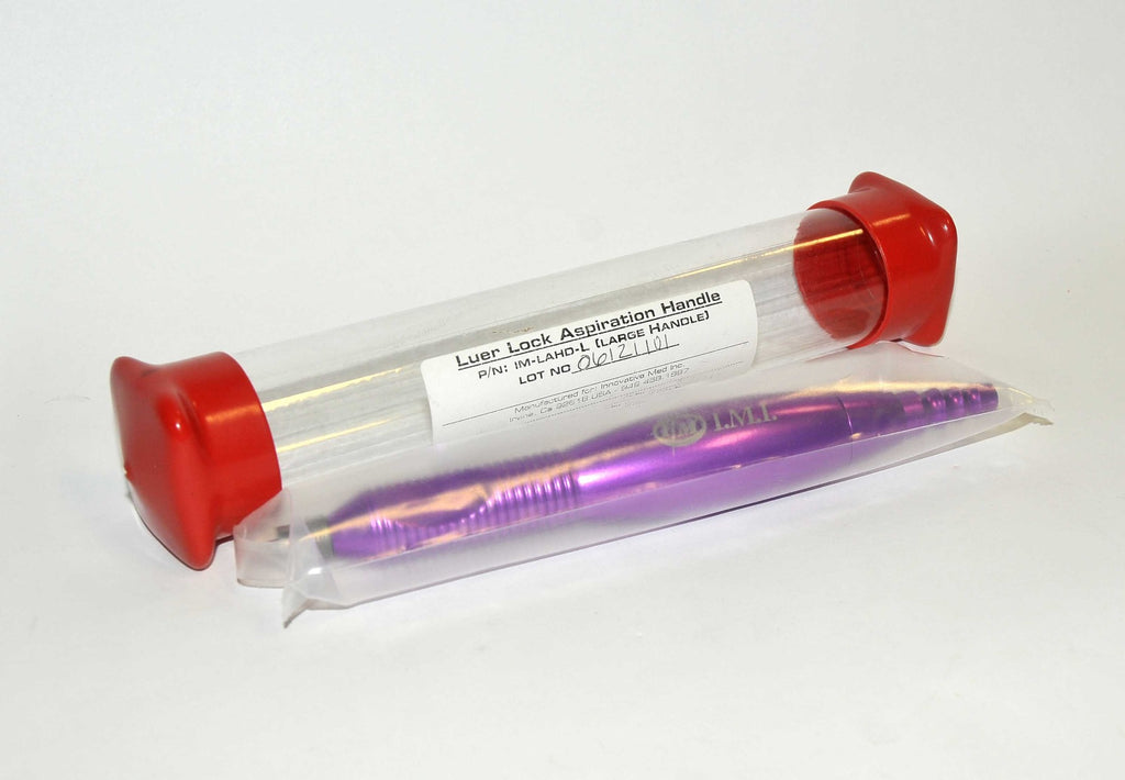 Cannula IMI Luer Lock Aspiration Large Handle IM-LAHD-L Purple Suction Metal