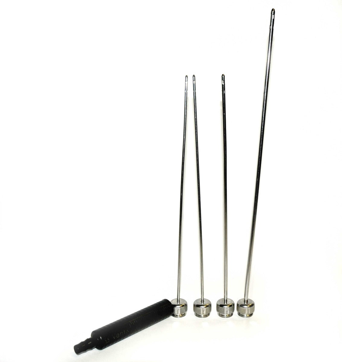 Vaser VentX Cannulae Needle Black Handle Suction Cannula Handpiece Set 10" - 13"