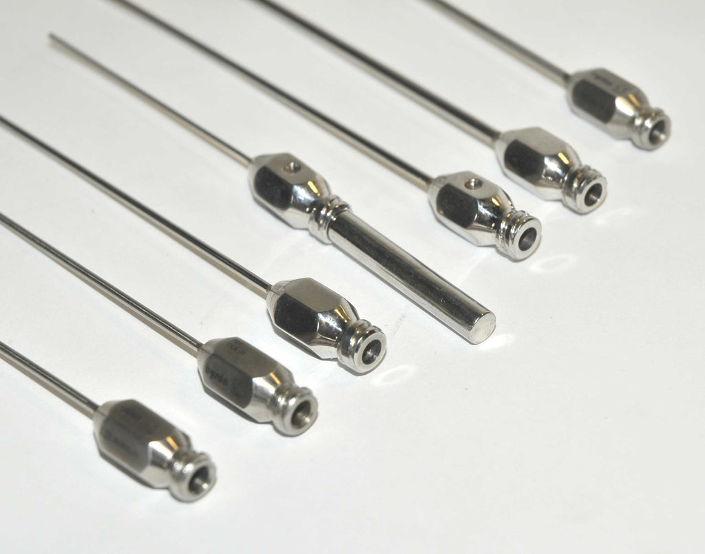 Byron Cannula Suction Injection Infiltration Metal Blunt Nose Lot Cannulae Set