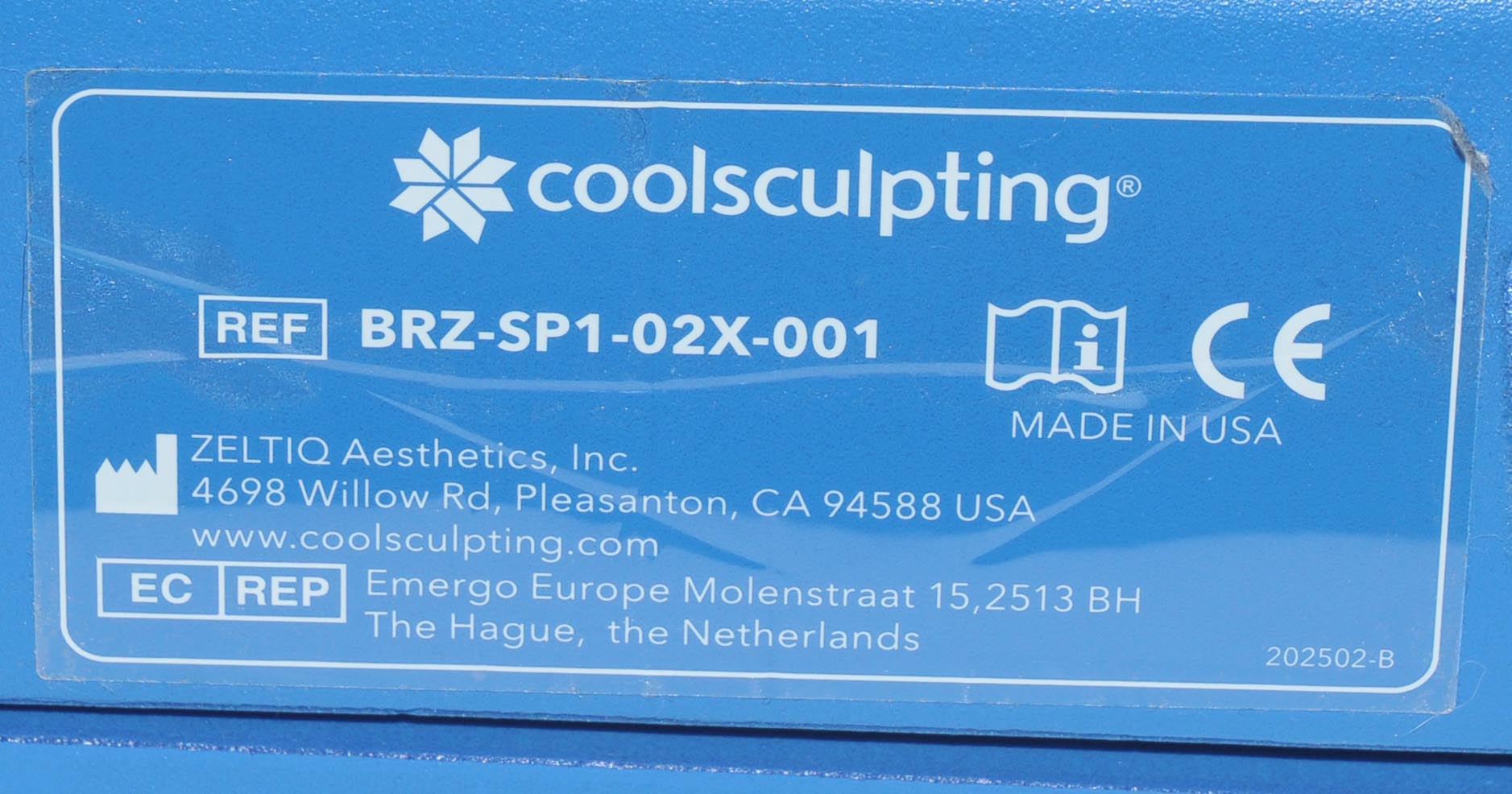 Zeltiq CoolSculpt CoolMini Chin Treatment Headrest Neck Rest BRZ-SP1-02X-001
