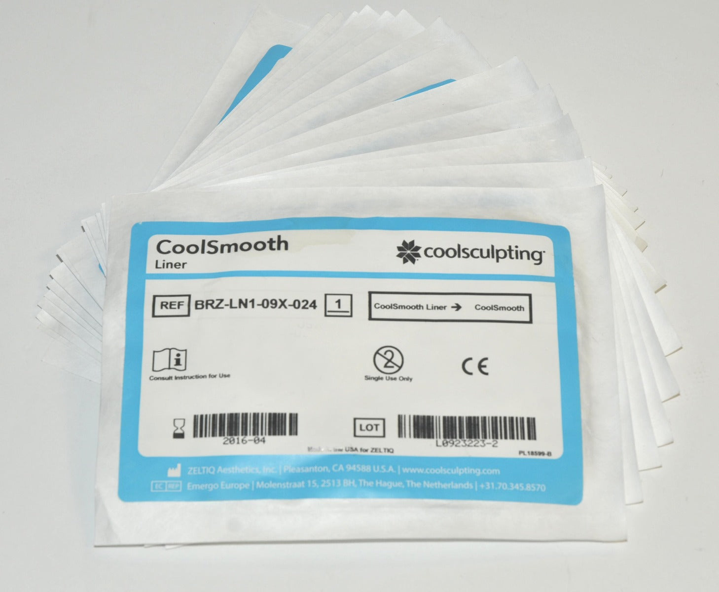Zeltiq CoolSculpting CoolSmooth Liner BRZ-LN1-09X-024 Cool Smooth x16 Pcs
