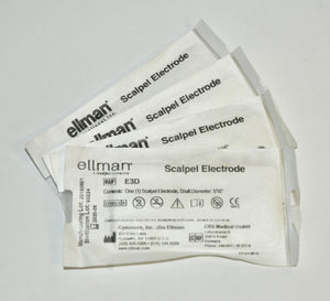 Ellman E3D Pelleve Scalpel Electrodes 1/16" Shaft Diameter LOT EXP 2019 x4Pcs